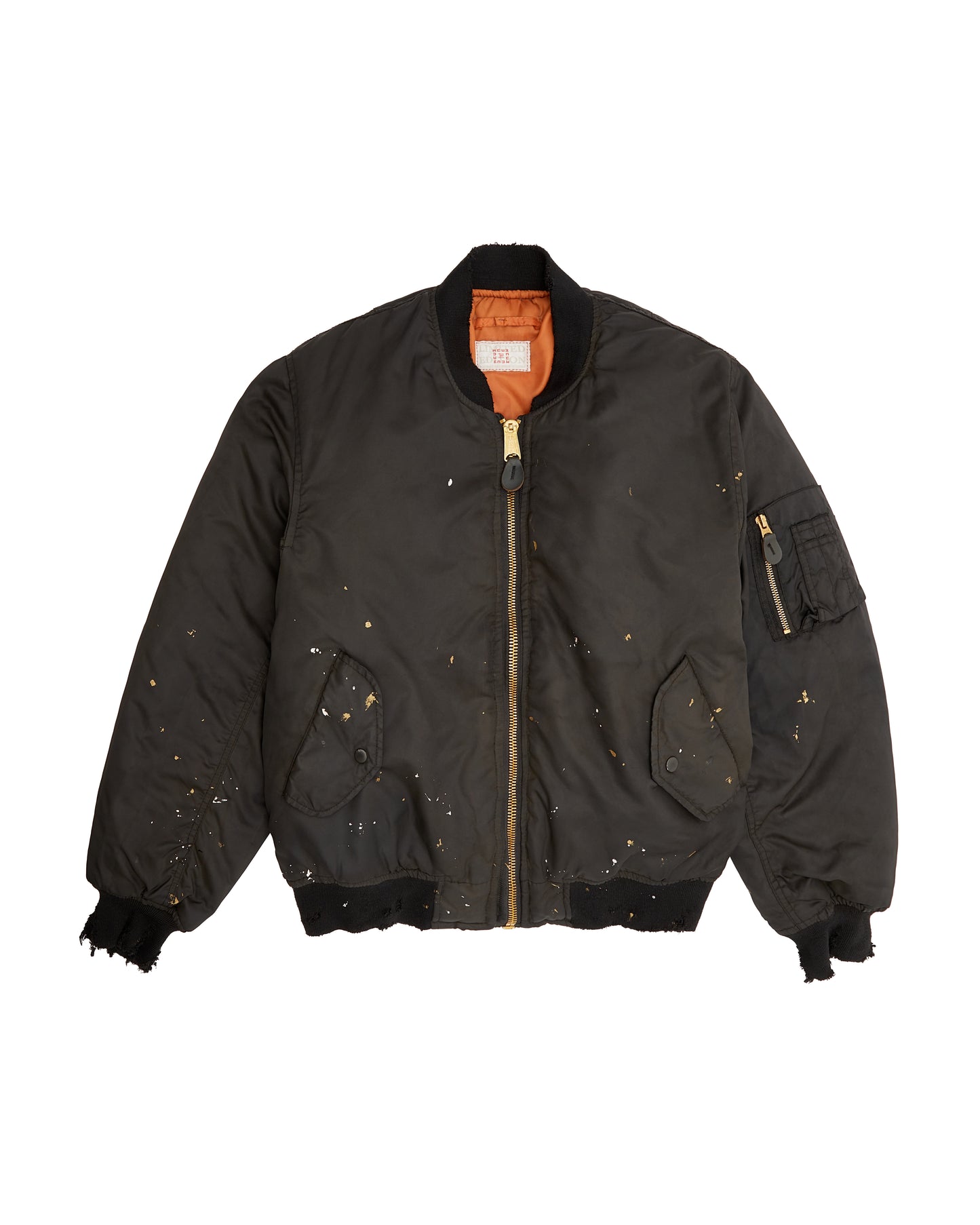 KAIGA WASHED NYLON BOMBER - VINTAGE BLACK
