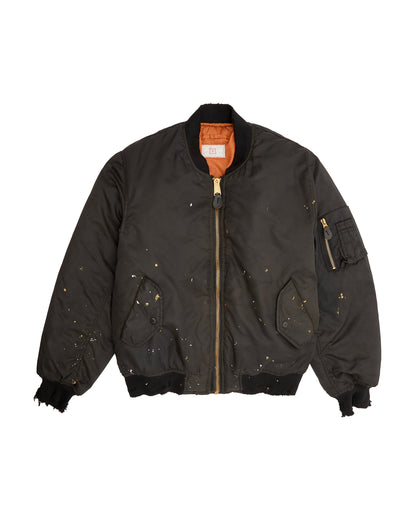 KAIGA WASHED NYLON BOMBER - VINTAGE BLACK