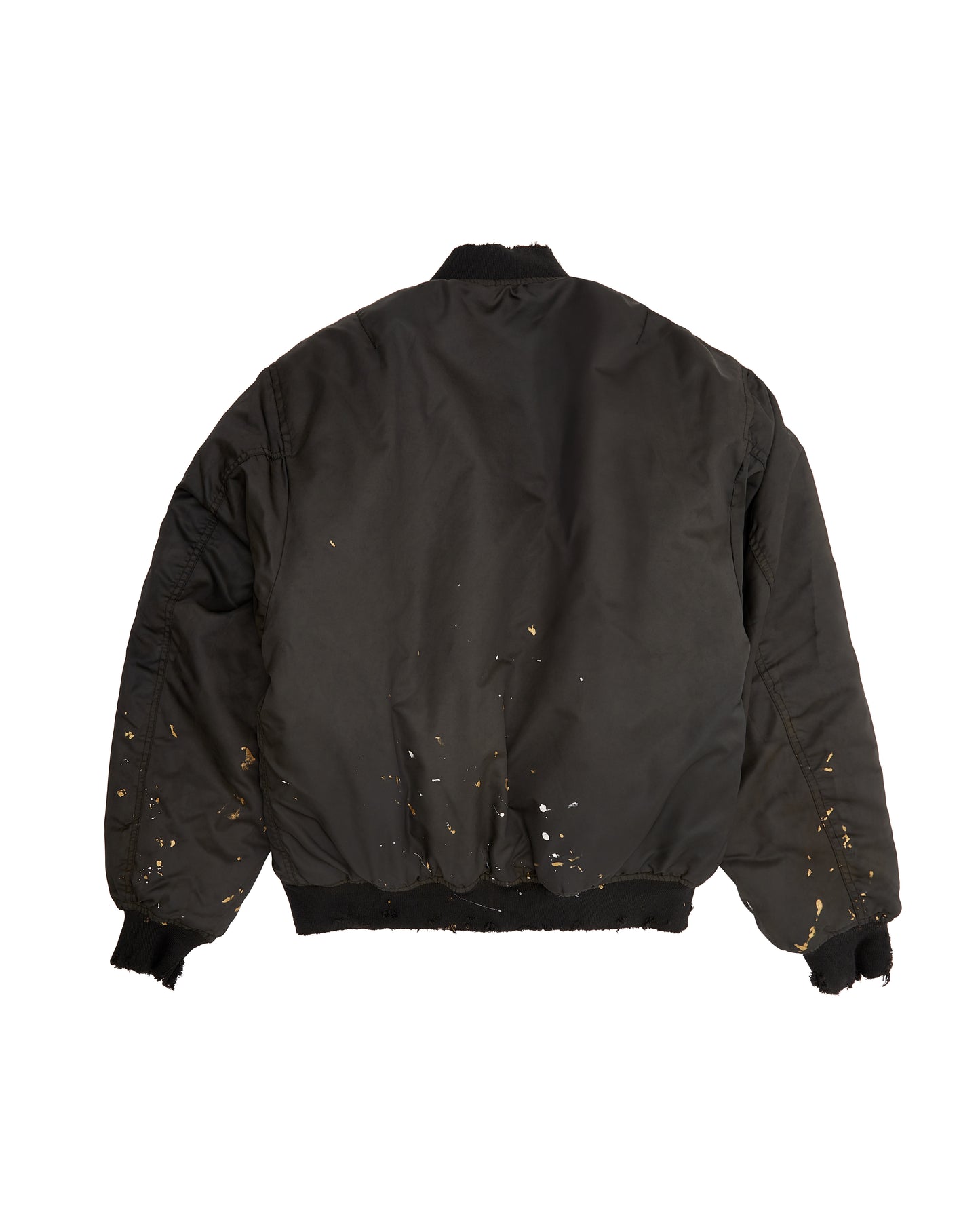 KAIGA WASHED NYLON BOMBER - VINTAGE BLACK